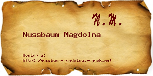 Nussbaum Magdolna névjegykártya